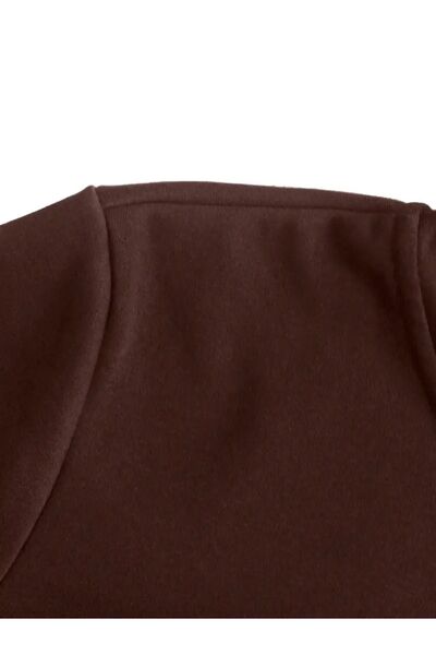 NO 601 Унисекс кафяво яке с качулка с пълен цип