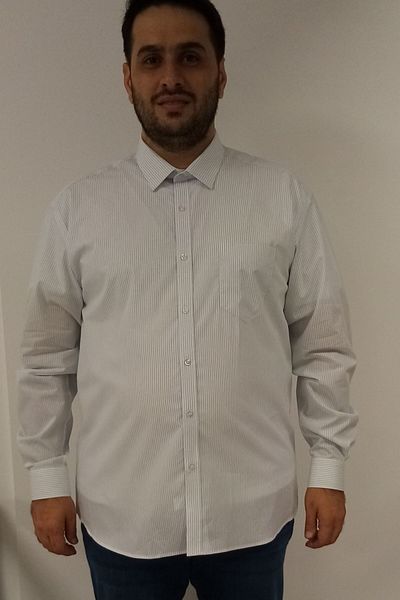 TOUSUS Ανδρικό πουκάμισο μεγάλου μεγέθους μπλε ριγέ Btl-6110-tss