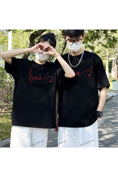 Tarzsokak Noul sezon Tir Harajuku Style Couple Lover Couple - 2 piese