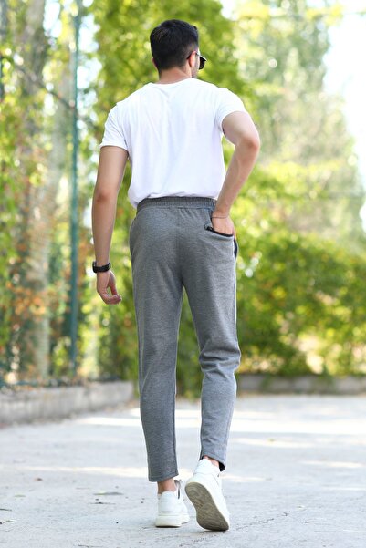 JB John Borners Γκρι ανδρικό φούτερ - τρεις τσέπες, ελαστική μέση και κορδόνι, 100% βαμβάκι - 2401