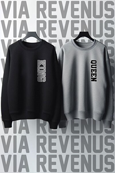 Vordevia King Queen Štampano - Dragi široki sweatshirt sa tri niti