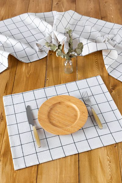 Wellstil Luna |   6 Piese Lenjerie în carouri American Service 35 X 45 Cm