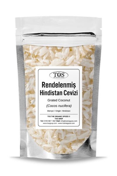 TOS The Organic Spices Rendelenmiş Hindistan Cevizi 100 gr (1. KALİTE) Cocos ...