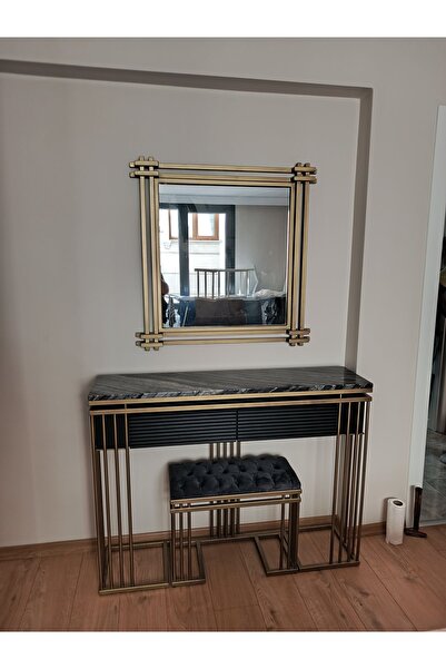 Deluxe Antrasit Cekmeceli Mermer Dresuar Borulu Model