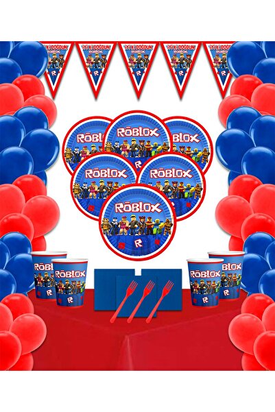 Roblox 8 Li Karekter Baskılı Doğum Günü Parti Malzemeleri