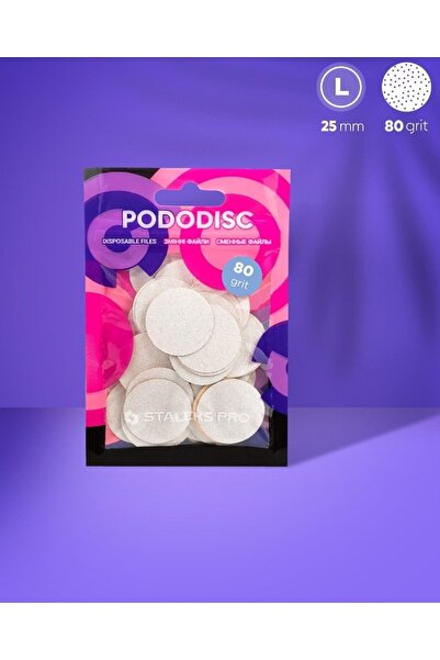 STALEKS PODODISC STALEKS PRO L Pedikür Disk İçin Yedek Beyaz Törpüler, 80 Gri...