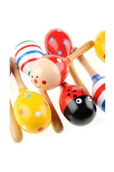Learning Toys Set of 5 Wooden Maracas