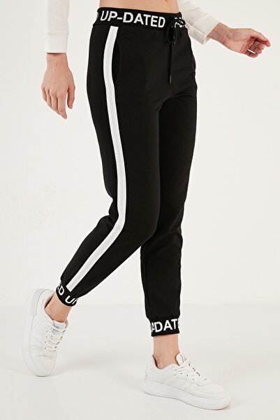 Lela Pamuklu Regular Fit Şerit Detaylı Cepli Kadın Eşofman Altı 5862856