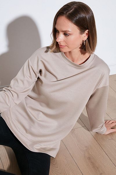Lela Oversize Stretch Sweat - Crew Neck 5865877