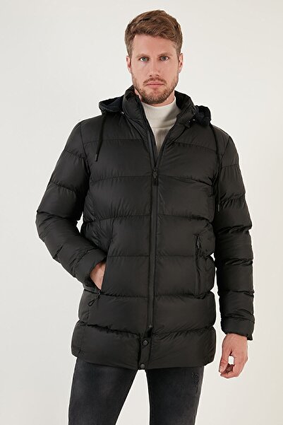 Buratti Slim Fit víz- és szélálló, levehető kapucnis kabát férfi kabát 649009