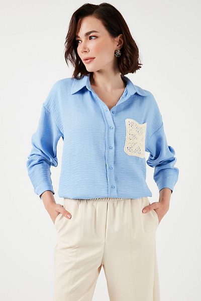 Lela Cămașă de buzunar tricotată cu croială relaxată CAMĂȘĂ67044932S4