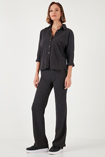 Lela Streç Regular Fit Dokulu Gömlek  GÖMLEK 5865975
