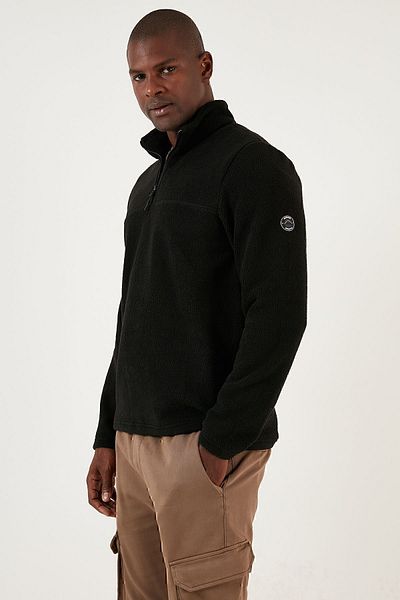 Buratti Ανδρικό Fleece Winter Fleece με λεπτή εφαρμογή με μισό φερμουάρ και μαλακή υφή 59060011