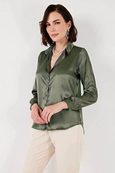 Lela Regular Fit Saten Klasik Gömlek  GÖMLEK 66939642S4