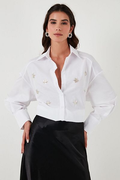 Lela Stone Detailed Regular Fit Shirt SHIRT 611GO00417