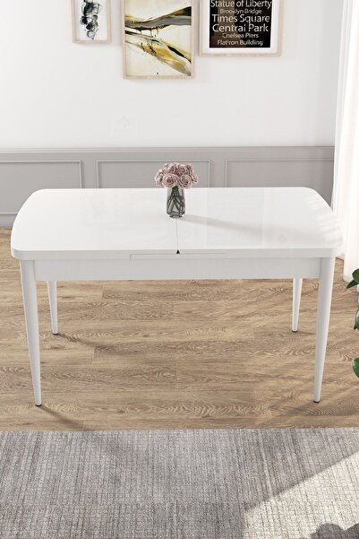 Canisa Jul Serisi 80x132 Açılabilir Beyaz Mutfak Masası