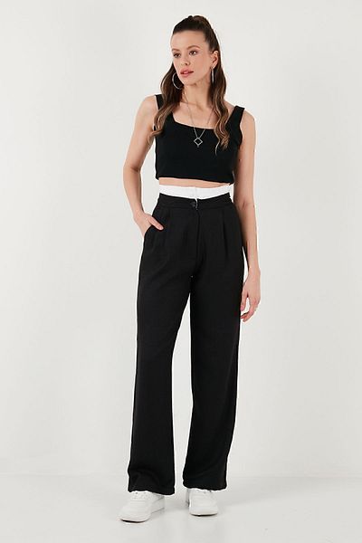 Lela High Waist Wide Leg - Relaxed Fit Trousers 673P1012
