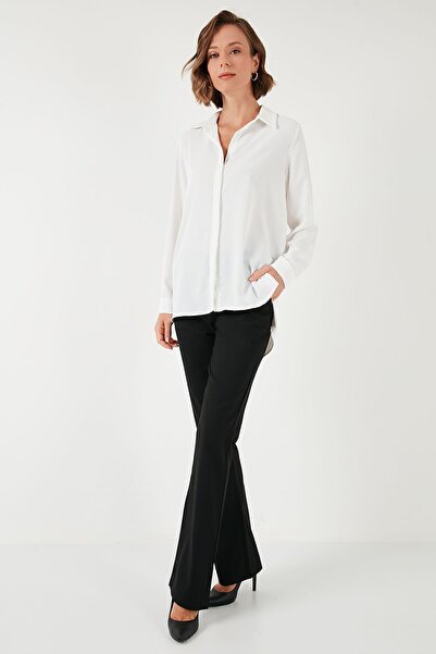 Lela Regular Fit Önü Kısa Arkası Uzun Düz Gömlek  GÖMLEK 611GO020