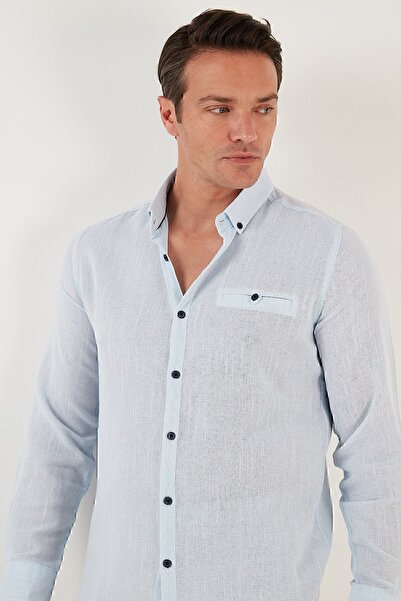 Buratti Erkek % 100 Pamuklu Slim Fit Uzun Kollu Gömlek Cf21s111498