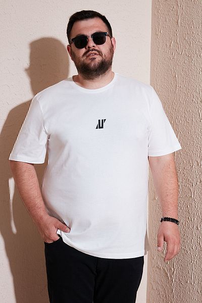 Buratti Large Size Cotton Crew Neck Men's T-Shirt - T SHIRT5902753B
