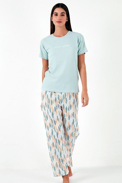 Lela Σετ Πυτζάμες Regular Fit Crew Neck με κοντό μανίκι Sleepwear Set65770105