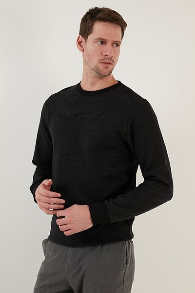 Buratti Βαμβακερή κανονική εφαρμογή Crew Neck Sweat Ανδρική φούτερ 59052411