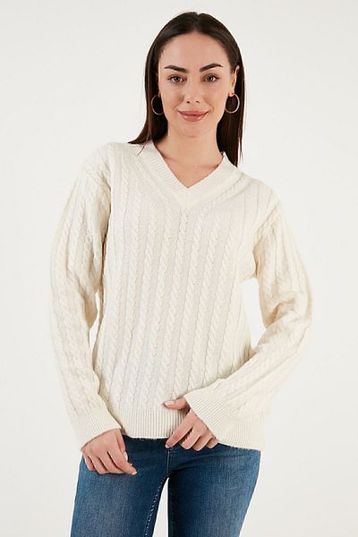 Fashion Friends Pulover cu decolteu în V PULLOR 23K0668K1