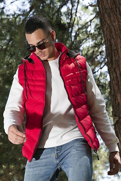 Buratti Removable Hooded Water and Wind Resistant Slim Fit Inflatable Men's Vest 649006