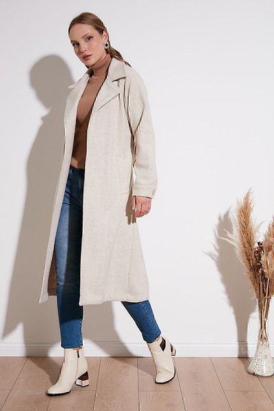 Lela Oversize Belted Pocketed Winter Coat Coat 42190454