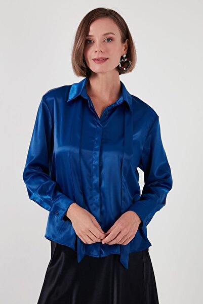 Lela Сорочка з регулярним кроєм і деталями з атласу 611go00159