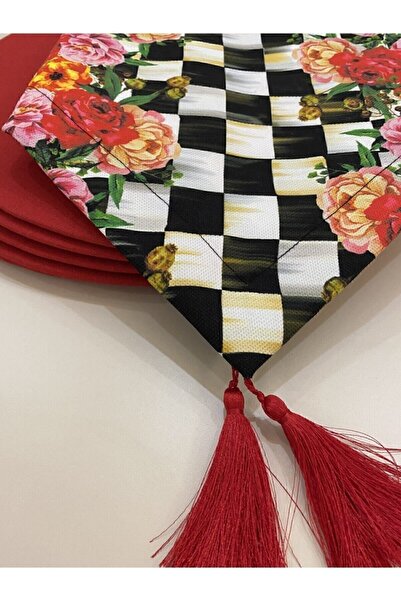 Premier Floral Patterned Runner and 6-Piece Plate Set