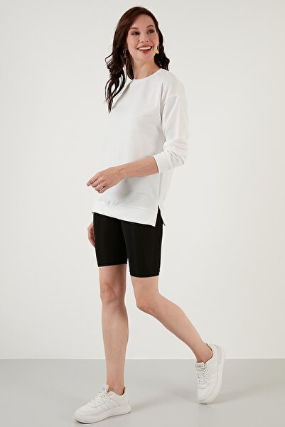 Lela Βαμβακερή κανονική εφαρμογή Crew Neck Basic Sweat Sweat 5863569