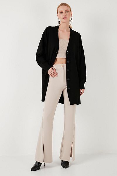 Lela V-neck Knitwear CarDigan - ButtoneD, CarDigan 4616031