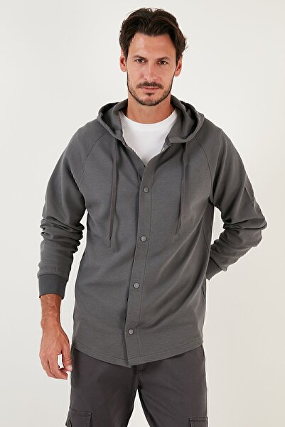 Buratti Бавовняна сорочка з капюшоном Relaxed Fit Чоловіча сорочка 5905468