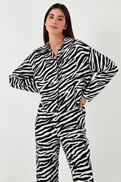 Lela Σετ καλοκαιρινής πιτζάμα με μοτίβο χαλαρής εφαρμογής Φαρδύ πόδι Σετ πιτζάμα 6110014