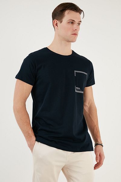 Buratti Мъжка тениска с кръгло деколте 100% памук Slim Fit T SHIRT 541REWORK