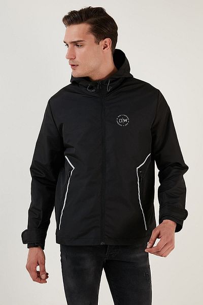 Buratti Hooded Zippered Regular Fit Seasonal Thin Coat Men's Coat 497luke