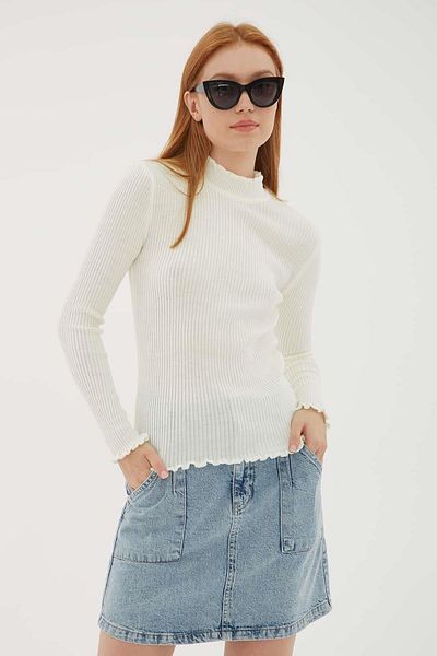 Fashion Friends Half Turtleneck Sweater Ecru