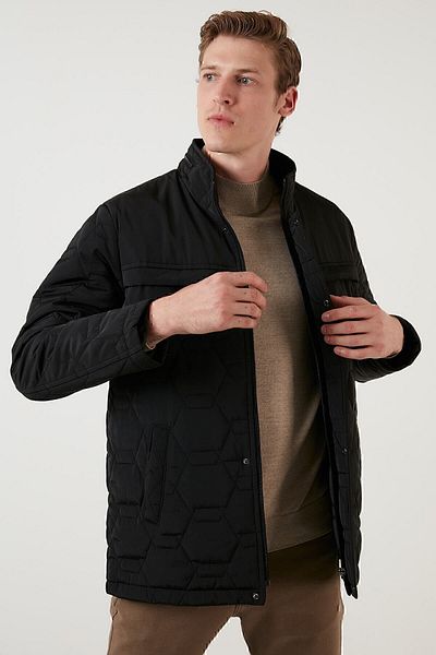 Buratti Мъжко яке с цип и джоб, стандартна кройка и яка тип „стоп“, 5840013