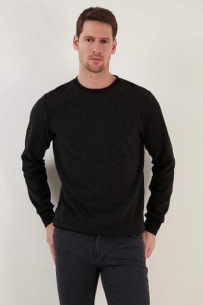 Buratti Βαμβακερή κανονική εφαρμογή Crew Neck Sweat Ανδρική φούτερ 59052411