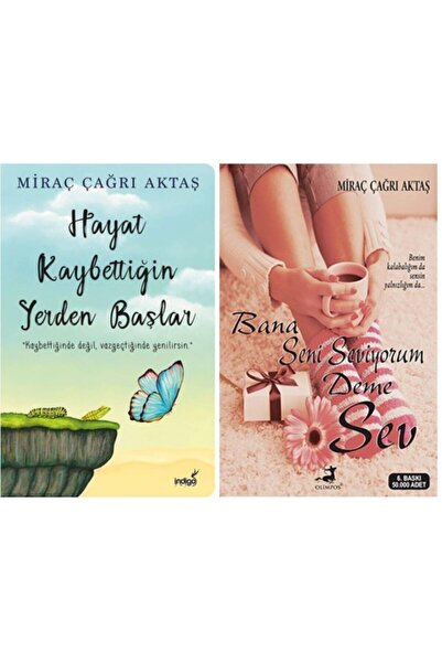 İndigo Kitap Miraç Çağrı Aktaş- 2 Kitap Set Hayat Kaybettiğin Yerden Başlar B...
