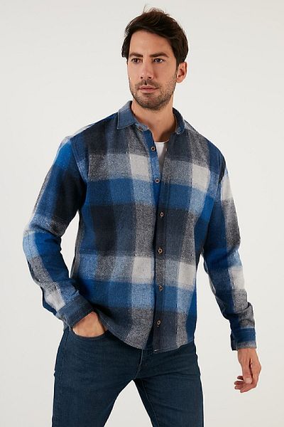 Buratti Памучна мъжка риза с карирани шарки Regular Fit 5896602