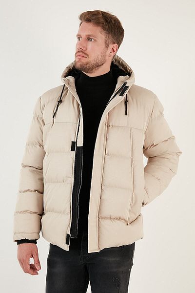 Buratti Zippered Pocket Slim Fit Hooded Puffer Coat Men's Coat 5711050