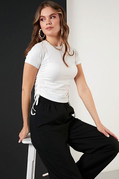 Lela Μπλούζα μπλούζα με κοντό μανίκι Crop Camisole 5864010