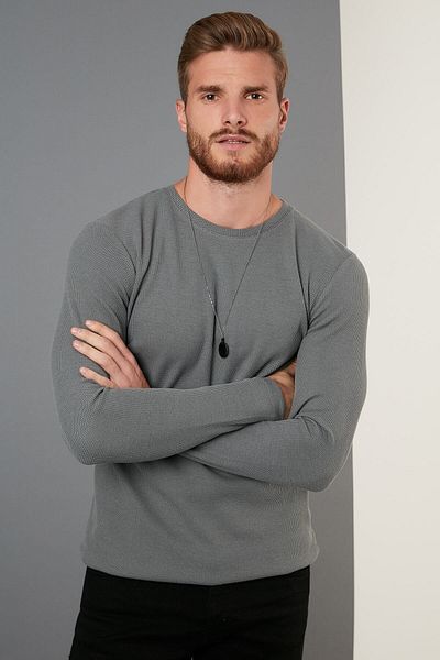 Buratti Ανδρικός ιδρώτας Cotton Crew Neck Slim Fit Basic 5905073