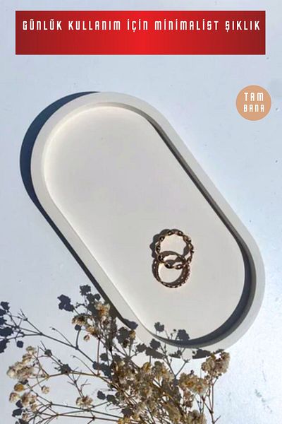 tambana Λευκό Πιάτο Παρουσίασης Κοσμήματα Διακοσμητικός Δίσκος Αντικείμενο Διακόσμηση σπιτιού Μοντέλο 21