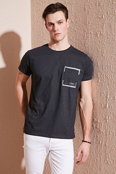 Buratti Bisiklet Yaka % 100 Pamuklu Slim Fit T Shirt Erkek T SHİRT 541REWORK