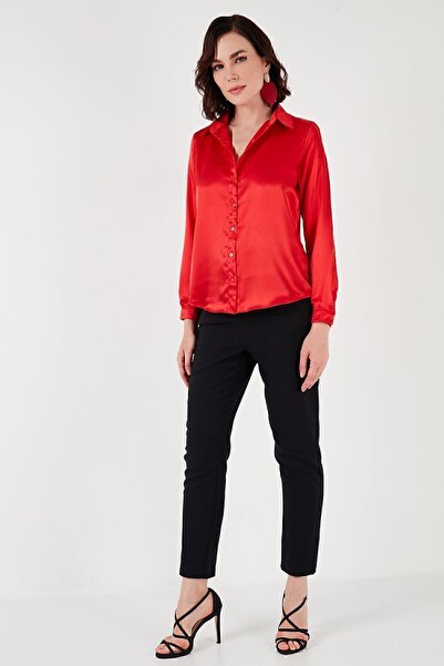 Lela Regular Fit Satin Classic Shirt SHIRT66939642S4