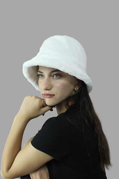 derikem Women's Winter PlushBucket- Faux Fur FishermanBucketHat
