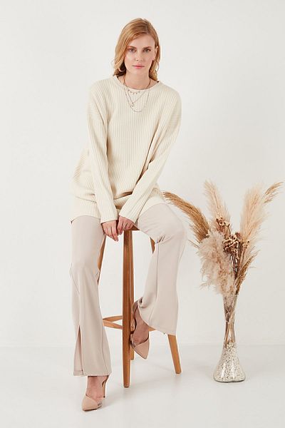 Lela Pulover de tricotaj cu gât crew - Modest 4616152
